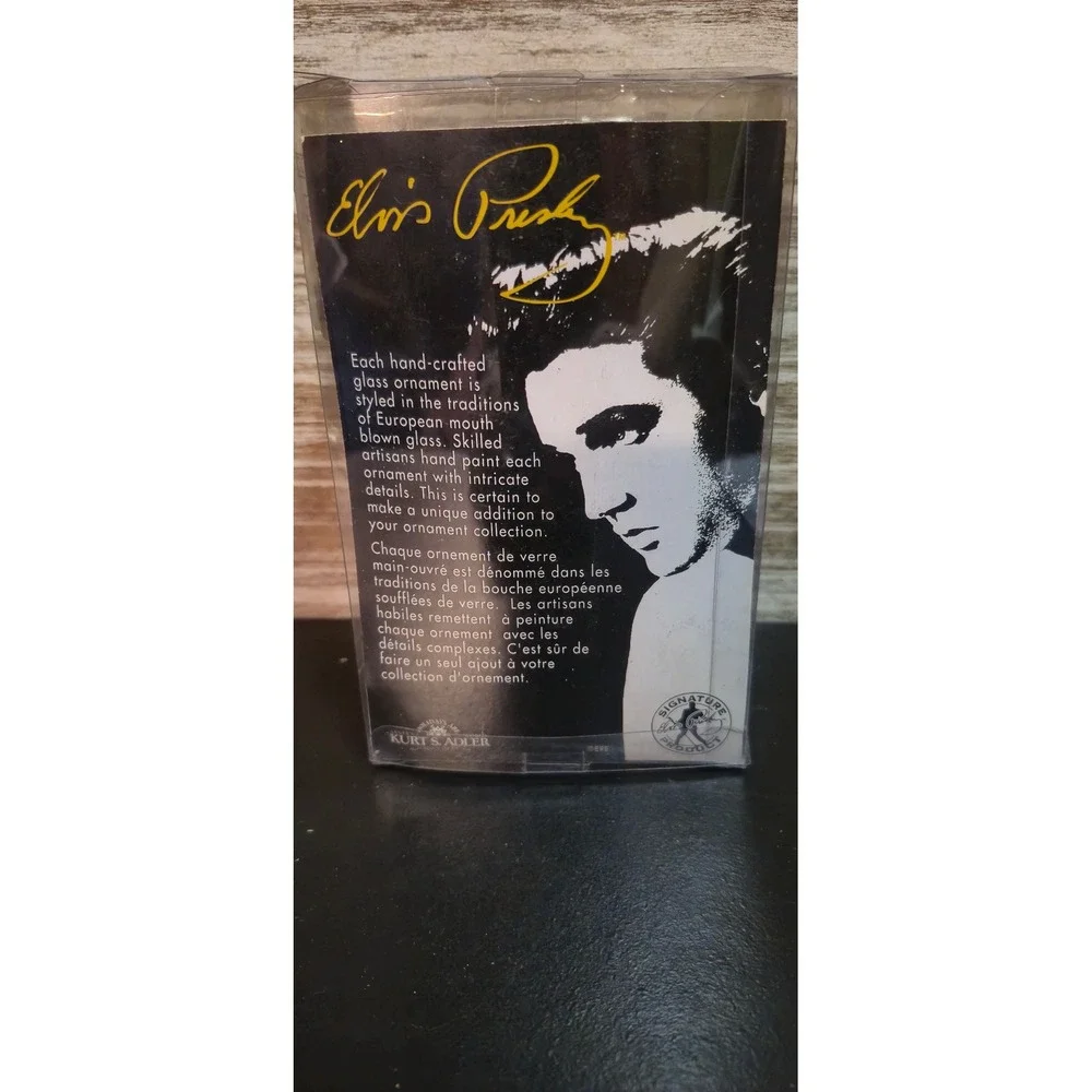 Kurt S Adler Elvis Presley Glass Christmas Ornament White Jumpsuit 2007 New